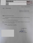 Demande d'une attestation de non redevance - timbrée